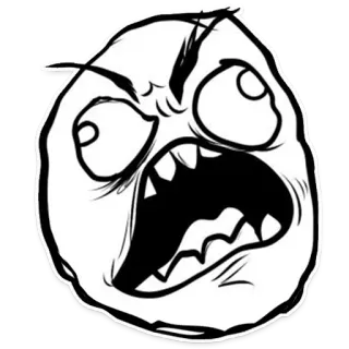 😡 หน้าโกรธ, มีม, อินเทอร์เน็ตมีม, โกรธ, ตลก, หน้าโทรลล์, สีหน้า telegram sticker