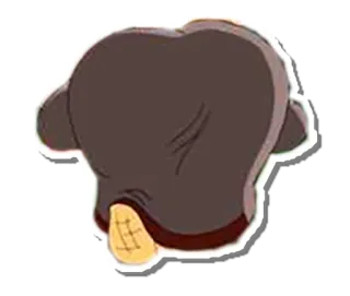 🖕 Kreskówka, Czekolada, Orzech ziemny, Deser, Słodki telegram sticker
