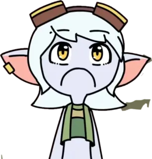 ☹️ Мультфильм, Персонаж, Иллюстрация, Грустный, Милый, Стимпанк telegram sticker
