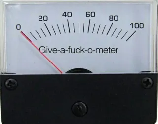 ⏲ Give-a-fuck-o-meter metro, atteggiamento, indicatore, divertente, offensivo, volgarità telegram sticker