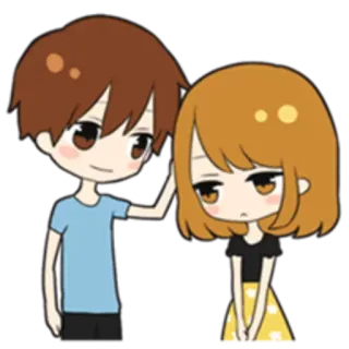 😕 Desenho animado, Casal, Anime, Amor, Relacionamento, Fofo whatsapp sticker