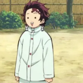 😶 Tanjiro Kamado Demon Slayer anime, demon slayer, tanjiro kamado, manga, cute, funny whatsapp sticker