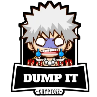 😕 DUMP IT Müll, Cartoon, Kryptozoologie, Anime, Trading, Blut, Chibi whatsapp sticker