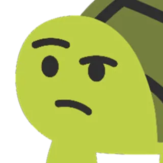 🤔 tartaruga, pensare, animale, domanda telegram sticker