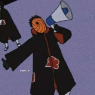 🔹 Tobi Naruto Tobi, Naruto, Anime, Manga, Mégaphone, Personnage masqué, Masque orange telegram sticker