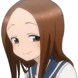 😏 Takagi Teasing Master Takagi-san Anime, Takagi, Personagem, Sorriso telegram sticker