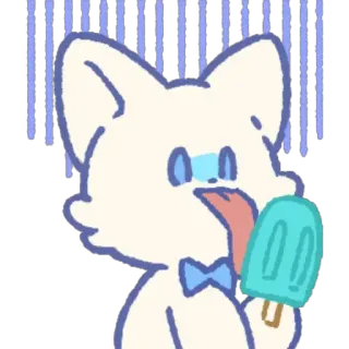 🥶 kartun, hewan, anjing, es loli, musim panas, lucu, es krim telegram sticker