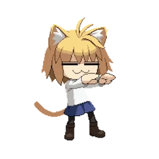 😺 猫娘, 动漫, 跳舞, 角色, 可爱, 卡哇伊 telegram sticker