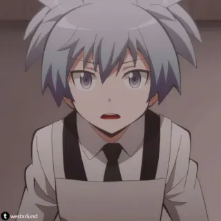 🦕 Nagisa Shiota Assassination Classroom anime, boy, nagisa shiota, assassination classroom, school, cartoon telegram sticker