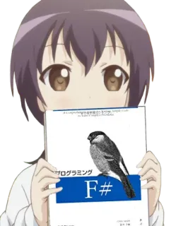 Anime Girls Holding Programming Books telegram stickers