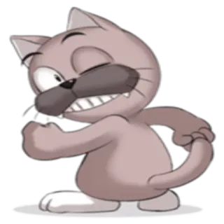 😉 漫画, 猫, 動物, キャラクター, 可愛い, イラスト telegram sticker