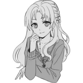 🥰 anime, menina, sorriso, fofa whatsapp sticker