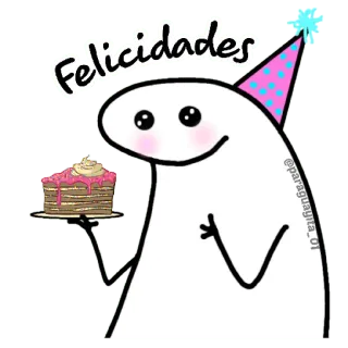 😀 Felicidades festa, party, congratulazioni, flork, torta telegram sticker