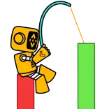 🎣 robot, fishing, cartoon, character, animation, digital art whatsapp sticker