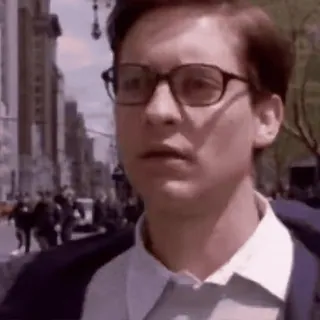 😶 Peter Parker Spider-Man Peter Parker, Người Nhện, Tobey Maguire, Marvel, Siêu anh hùng, Kính telegram sticker