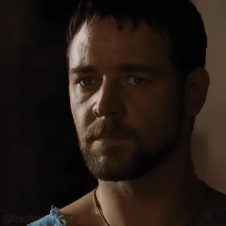 🙁 Maximus Decimus Meridius Gladiator movie, gladiator, Russell Crowe, historical, drama telegram sticker