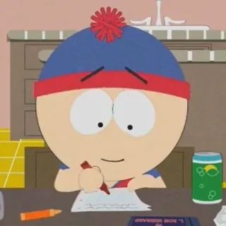 🖍 Stan Marsh South Park south park, stan marsh, cartoon, schüler telegram sticker