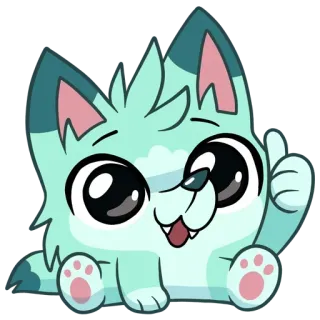 🍬 sticker, mignon, loup, dessin animé, animal, furry, art numérique, kawaii telegram sticker