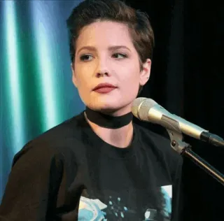 👼 Halsey 歌手, ミュージシャン, ホールジー, セレブ, ポートレート, 女性, アーティスト telegram sticker