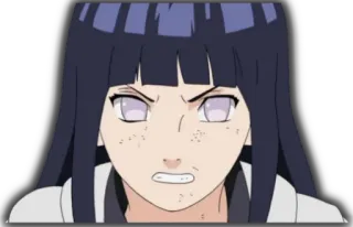 😠 Hinata Hyuga Naruto 애니메이션, 나루토, 히나타, 휴우가, 백안 telegram sticker