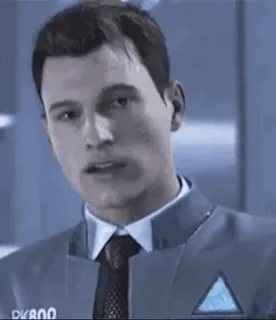 🤔 Connor Detroit: Become Human Android, Robot, RK800, Investigatore, Cyborg telegram sticker
