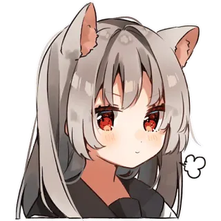 😮‍💨 アニメ, 猫耳, 可愛い, ステッカー, マンガ, イラスト telegram sticker
