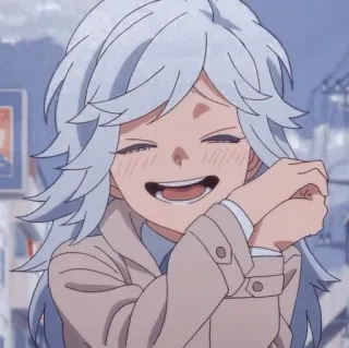 ☺️ Anime, Mädchen, lächelnd, süß, Cartoon, Figur whatsapp sticker