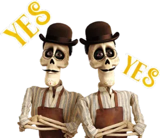⭕ YES esqueleto, sí, coco telegram sticker