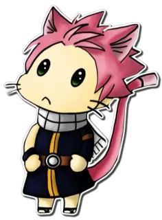 😶 Natsu Dragneel Fairy Tail anime, manga, fairy tail, natsu dragneel, kawaii, chibi, cute telegram sticker