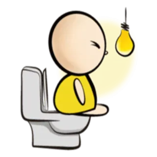 🚽 만화, 화장실, 유머, 막대기 인간, 웃긴 telegram sticker