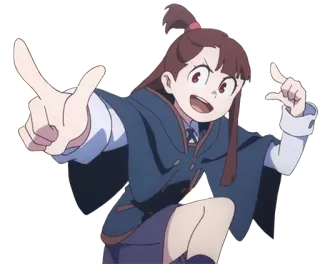 👌 Atsuko Kagari Little Witch Academia Anime, Mädchen, Hexe, Magie, Atsuko Kagari, Little Witch Academia whatsapp sticker