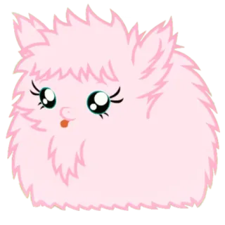 👶 cute, pink, fluffy, animal, pony telegram sticker