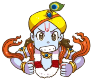 ❤️ Krishna Hinduísmo, Deus, Divindade, Figura religiosa, Mitologia indiana telegram sticker