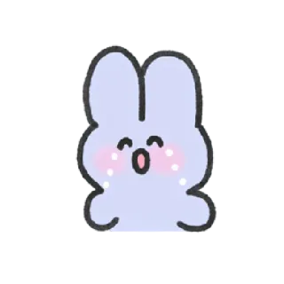 😝 królik, słodki, kreskówka, zwierzę, naklejka telegram sticker