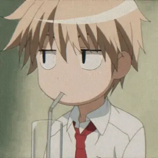 😕 Anime, Trinken, Strohhalm, Cartoon, Manga telegram sticker