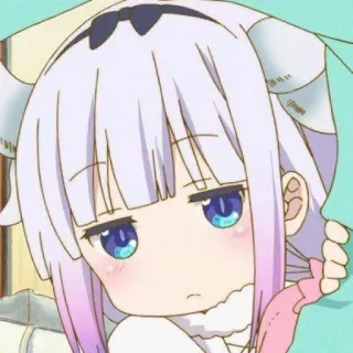 ☁️ Kanna Kamui Miss Kobayashi's Dragon Maid Kanna Kamui, Dragon Maid, Anime, Carino, Chibi, Manga telegram sticker