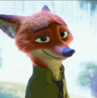 🦊 Nick Wilde Zootopia Cartoon, Fuchs, Tier, Charakter, animiert, Zoomania, Nick Wilde telegram sticker
