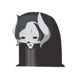 😮 Anime, Kerangka, Kartun, Gotik, Karakter telegram sticker