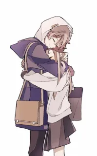 💗 Anime, Abraço, Casal, Amor, Fofo, Afeição telegram sticker