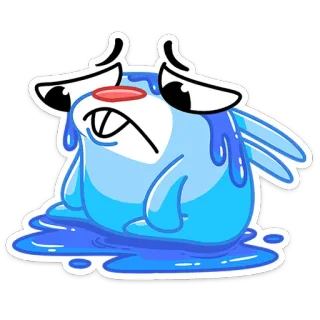 😭 verdrietig, huilen, cartoon, emotie, tranen telegram sticker