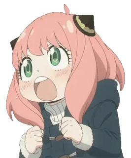 😯 Anya Forger Spy x Family anime, Spy x Family, Anya Forger, dễ thương, hoạt hình, cô gái, hài hước telegram sticker