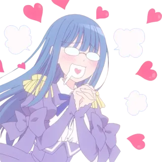 😍 Anime, Dziewczyna, Słodkie, Kawaii, Postać, Animacja telegram sticker