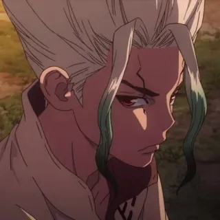 🥬 Senku Ishigami Dr. Stone Аниме, Доктор Стоун, Сенку, Ишигами, Наука, Персонаж whatsapp sticker