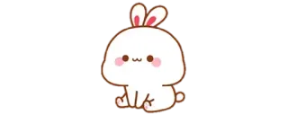 ✨ coniglio, carino, animale, kawaii, adesivo whatsapp sticker