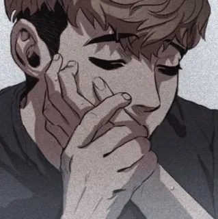 ❤️ Anime, Triste, Solo, Depresso, Personaggio, Manga telegram sticker