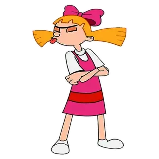 😛 Helga Pataki Hey Arnold! desenho animado, programa de TV, Nickelodeon, personagem, Helga, Hey Arnold telegram sticker