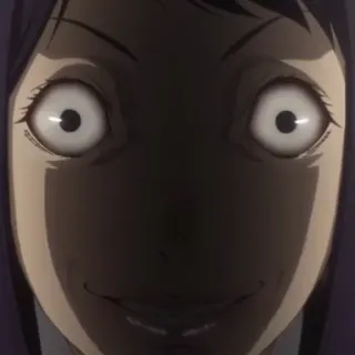 👹 Anime, Effrayant, Sinistre, Visage, Femme, Horreur, Expression telegram sticker