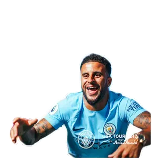 😙 USA TOUR 2017 VISIT Abu Dhabi Kyle Walker, Manchester City, football, sport telegram sticker