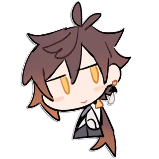 😊 Zhongli Genshin Impact Video game, Personagem, Anime, Genshin Impact, Zhongli, Chibi, Fofo whatsapp sticker