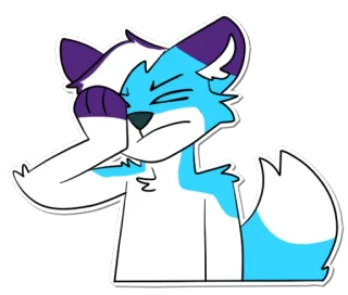 😑 rubah, antro, furry, imut, kartun whatsapp sticker